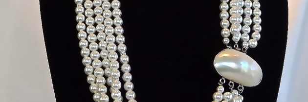Multi Strand Pearl with Mother of Pearl Clasp