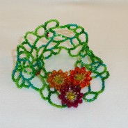 Swarovski Crystal Flowers on Vine Bracelet