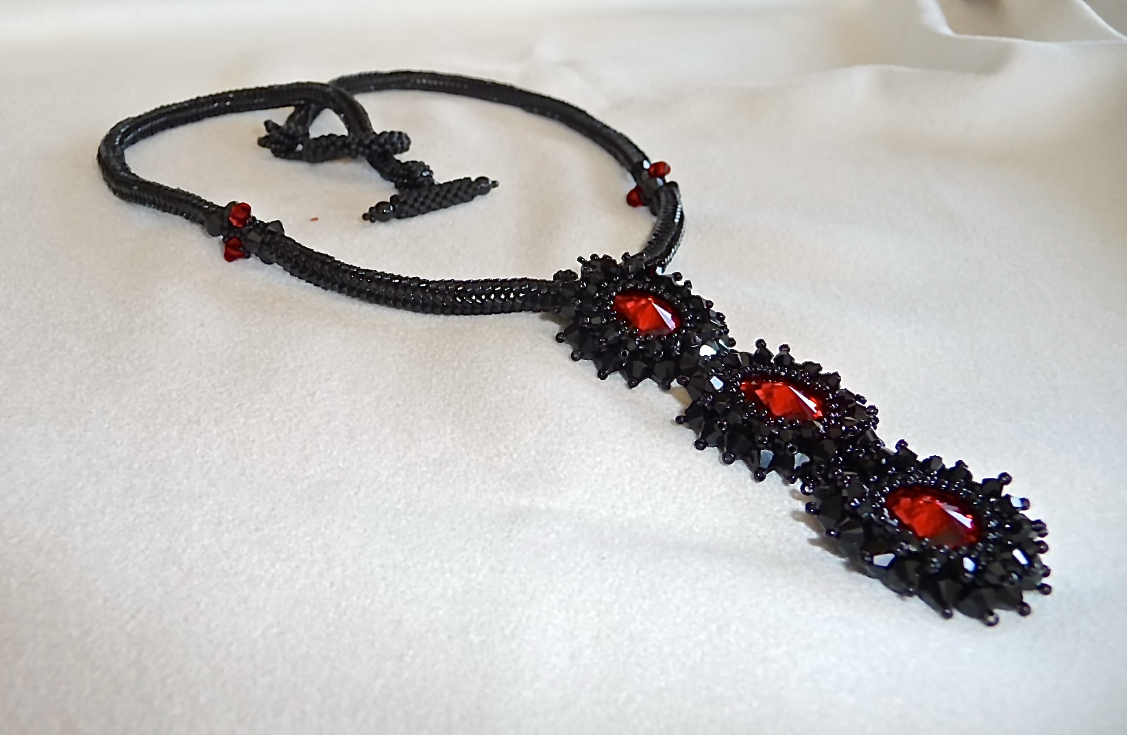 Black Beauty Beaded Necklace